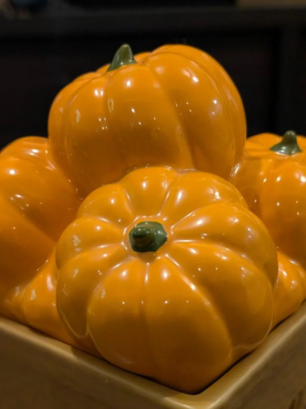 Homeworx By Harry Slatkin Farmstand Pumpkin Ceramic Basket Candle Holder
